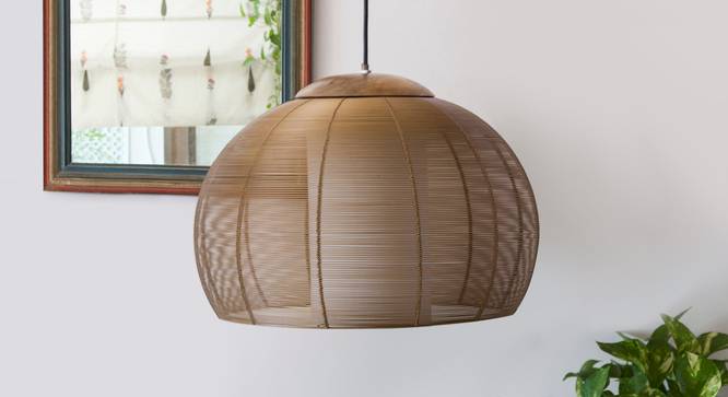 Tappa Hanging Lamp (Gold Finish, Spherical Shape) by Urban Ladder - Design 1 Full View - 302382