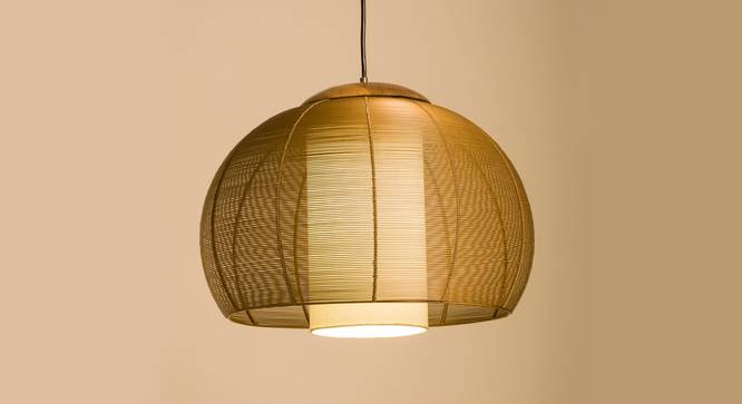 Tappa Hanging Lamp (Gold Finish, Spherical Shape) by Urban Ladder - Front View Design 1 - 302383