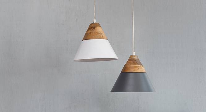 Maverick Hanging Lamp (Grey Finish) by Urban Ladder - Front View Design 1 - 302389