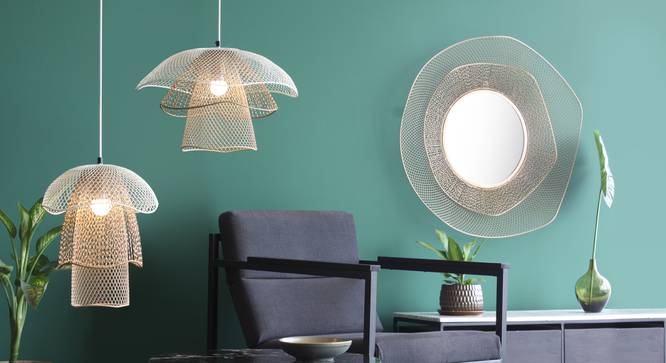 Mallawi Hanging Lamp (Beige Finish, Tall Size) by Urban Ladder - Front View Design 1 - 302406