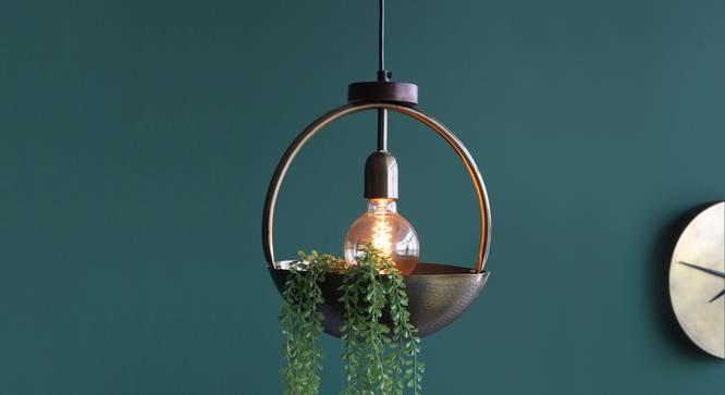 Esna Hanging Lamp With Bowl (Antique Brass Finish, Medium Size) by Urban Ladder - Design 1 Full View - 302410