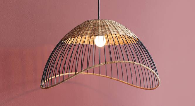 Kyoto Hanging Lamp (Black Finish, Medium Size, Dome Shape) by Urban Ladder - Design 1 Full View - 302439