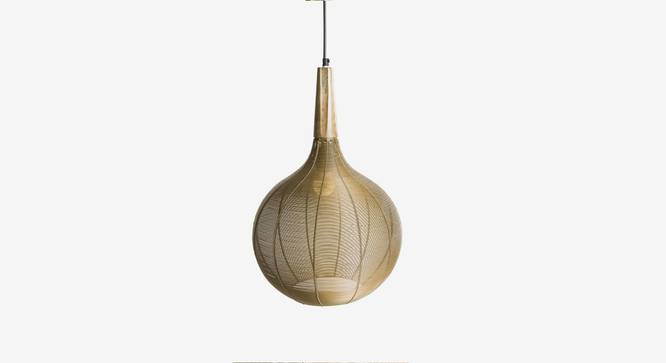 Tappa Hanging Lamp (Gold Finish, Drop Shape) by Urban Ladder - Front View Design 1 - 302455