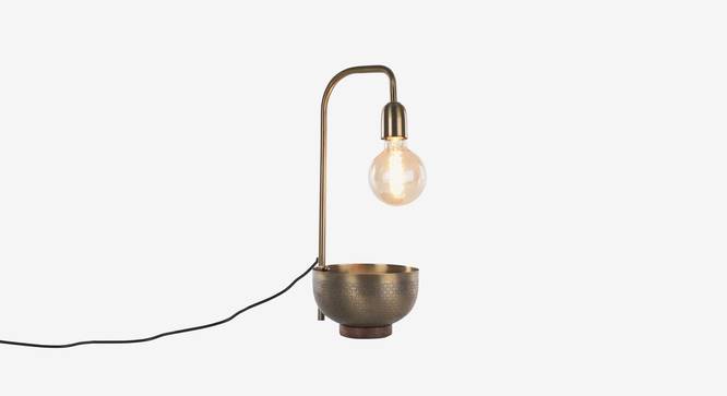 Esna Table Lamp With Bowl (Antique Brass Finish) by Urban Ladder - Front View Design 1 - 302504