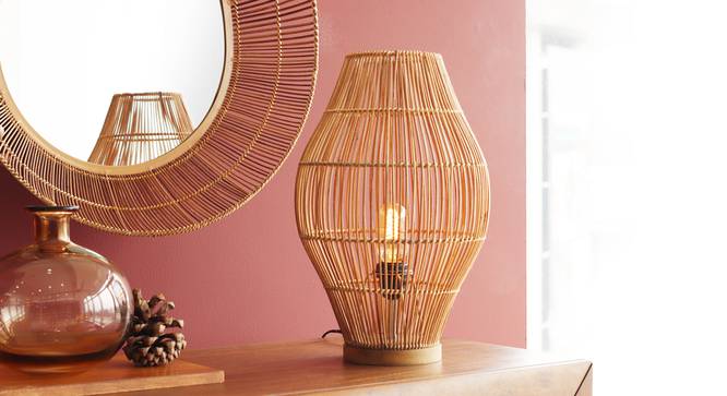 Kaya Table Lamp (Brown Finish) by Urban Ladder - Design 1 Full View - 302517