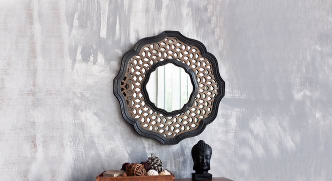 Darbar Wall Mirror (Black Finish) by Urban Ladder - Half View - 