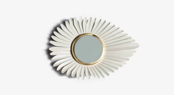 Falcon Wall Mirror (Ivory Finish) by Urban Ladder - Top View - 302560