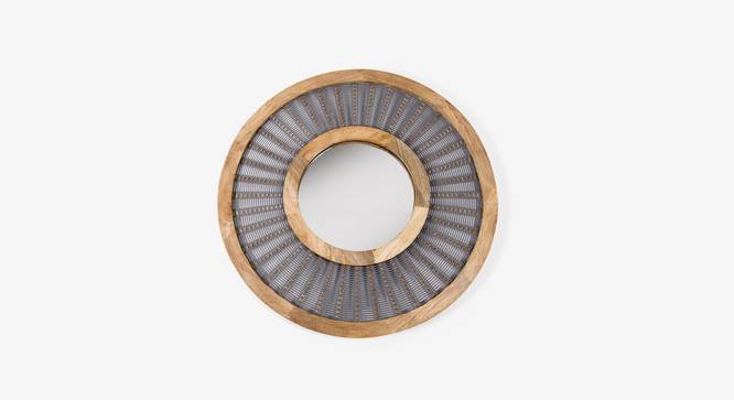 Kasaba Wall Mirror (Grey Finish, Round Shape) by Urban Ladder - Design 1 Top View - 302587