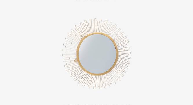 Marina Wall Mirror (Gold Finish, Round Shape) by Urban Ladder - Design 1 Top View - 302619
