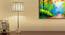 Pershore Table Lamp (Brass, Grey Shade Colour, Cotton Shade Material) by Urban Ladder - Semi Side View - 302660