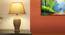 Trinity Table Lamp (Brown, Gold Shade Colour, Silk Shade Material) by Urban Ladder - Design 1 Half View - 302662