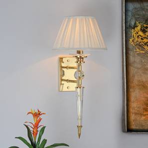 Wall Lights In Chennai Design Aberdeenshire Wall Light (Gold, White Shade Colour, Cotton Shade Material)