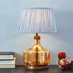 Desk Lamps Design Alexandro Table Lamp (Amber, White Shade Colour, Cotton Shade Material)