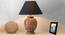 Ariana Table Lamp (Natural, Black Shade Colour, Cotton Shade Material) by Urban Ladder - Design 1 Half View - 302702