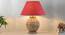 Astros Table Lamp (Natural, Cotton Shade Material, Maroon Shade Colour) by Urban Ladder - Design 1 Half View - 302759