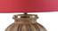 Astros Table Lamp (Natural, Cotton Shade Material, Maroon Shade Colour) by Urban Ladder - Design 1 Details - 302762
