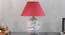 Bradbury Table Lamp (Cotton Shade Material, White - Distressed Finish, Maroon Shade Colour) by Urban Ladder - Design 1 Semi Side View - 302822