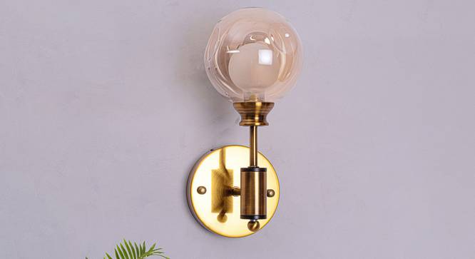 Caleb Wall Sconce (Brass) by Urban Ladder - Design 1 Semi Side View - 302835