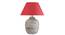 Cumberland Table Lamp (Cotton Shade Material, White - Distressed Finish, Maroon Shade Colour) by Urban Ladder - Design 1 Details - 302907