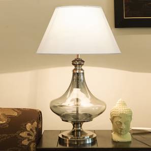 Blue Lamp Design Delicea Table Lamp (Blue, White Shade Colour, Cotton Shade Material)