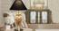 Zelda Table Lamp (Black Shade Colour, Cotton Shade Material, Champagne) by Urban Ladder - Design 1 Half View - 302929
