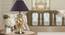 Zelda Table Lamp (Black Shade Colour, Cotton Shade Material, Champagne) by Urban Ladder - Design 1 Semi Side View - 302930