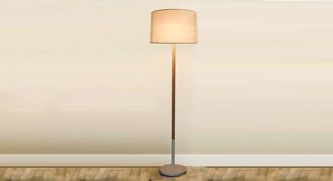 Unicorn Floor Lamp (White, White Shade Colour, Cotton Shade Material) by Urban Ladder - Design 1 Half View - 302991