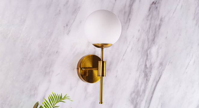 Strick Wall Sconce (Brass) by Urban Ladder - Design 1 Semi Side View - 303054
