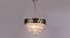 Stavith Chandelier (Black & Gold) by Urban Ladder - Design 1 Semi Side View - 303068