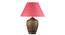 Knepp Table Lamp (Natural, Cotton Shade Material, Maroon Shade Colour) by Urban Ladder - Design 1 Details - 303123