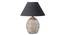 Lavery Table Lamp (Black Shade Colour, Cotton Shade Material, White - Distressed Finish) by Urban Ladder - Design 1 Details - 303155