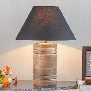 All Decor On Sale Design Manderley Table Lamp (Natural, Black Shade Colour, Cotton Shade Material)