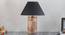 Manderley Table Lamp (Natural, Black Shade Colour, Cotton Shade Material) by Urban Ladder - Design 1 Semi Side View - 303181