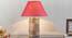 Manderley Table Lamp (Natural, Cotton Shade Material, Maroon Shade Colour) by Urban Ladder - Design 1 Half View - 303186