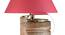 Manderley Table Lamp (Natural, Cotton Shade Material, Maroon Shade Colour) by Urban Ladder - Design 1 Close View - 303189