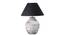 Harmony Table Lamp (Black Shade Colour, Cotton Shade Material, White - Distressed Finish) by Urban Ladder - Design 1 Details - 303238