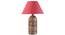 Fellida Table Lamp (Natural, Cotton Shade Material, Maroon Shade Colour) by Urban Ladder - Design 1 Details - 303265