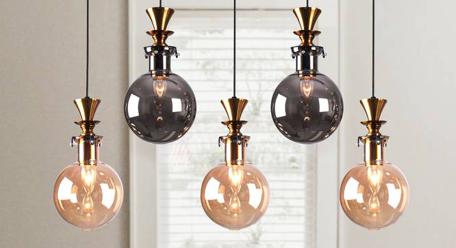 Rosenfort Hanging Cluster (Amber Gold) by Urban Ladder - Design 1 Half View - 303294