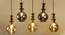 Rosenfort Hanging Cluster (Amber Gold) by Urban Ladder - Design 1 Semi Side View - 303296