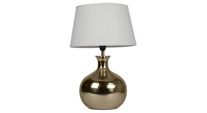 Dale Table Lamp (Brass Base Finish, Cotton Shade Material, White Shade Color) by Urban Ladder - Design 1 Details - 303332
