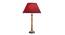 Loren Table Lamp (Brown, Cotton Shade Material, Maroon Shade Colour) by Urban Ladder - Design 1 Details - 303353