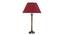 Loren Table Lamp (Brown, Cotton Shade Material, Maroon Shade Colour) by Urban Ladder - Design 1 Close View - 303354