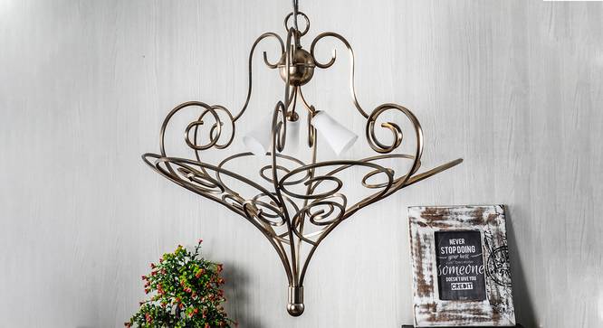Maggimae Chandelier (Gold & Silver) by Urban Ladder - Design 1 Semi Side View - 303433
