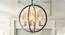 Mercana Chandelier (Black & Gold) by Urban Ladder - Design 1 Half View - 303508
