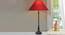Pedro Table Lamp (Black, Cotton Shade Material, Maroon Shade Colour) by Urban Ladder - Design 1 Half View - 303541