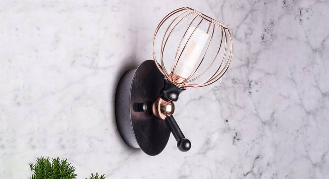 Perret Wall Light (Black) by Urban Ladder - Design 1 Semi Side View - 303556