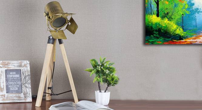Regina Tripod Lamp (Natural) by Urban Ladder - Design 1 Semi Side View - 303594