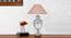 Reko Table Lamp (Clear Finish, Cotton Shade Material, Beige Shade Colour) by Urban Ladder - Design 1 Semi Side View - 303601
