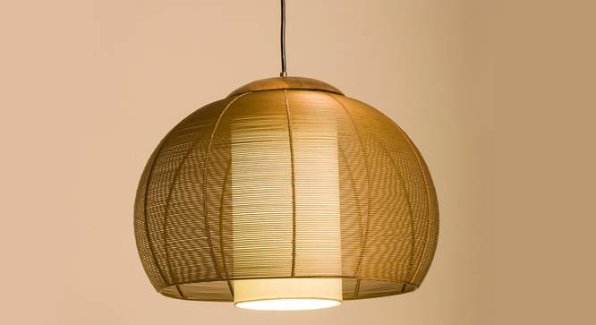 Tappa Hanging Lamp (Gold Finish, Spherical Shape) by Urban Ladder - Front View Design 1 - 303630