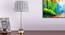 Fegan Table Lamp (Grey Shade Colour, Cotton Shade Material, Brass White) by Urban Ladder - Design 1 Semi Side View - 303900